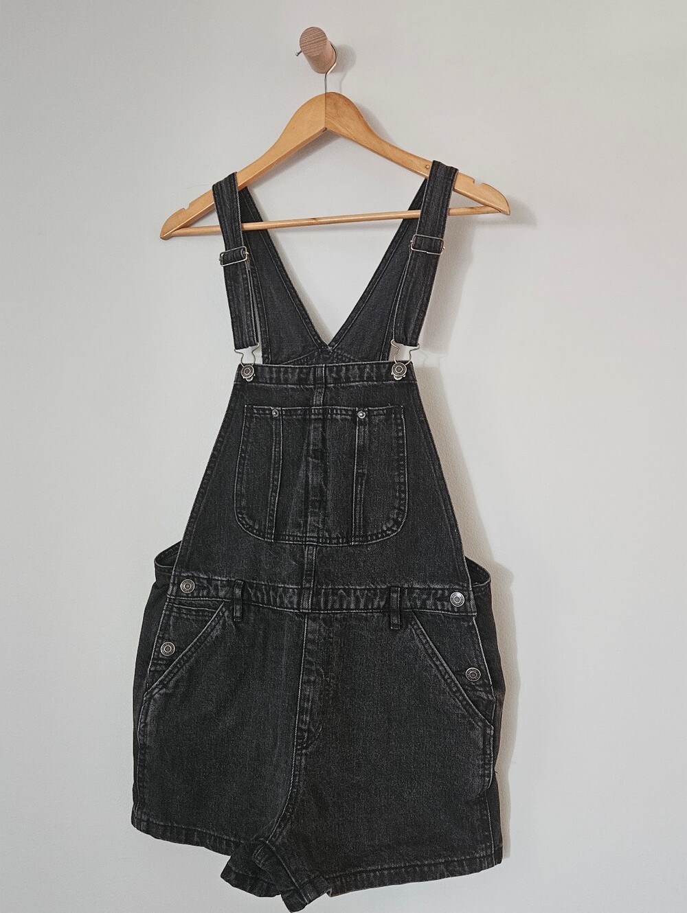 Tna Black Denim Shorts Overalls M